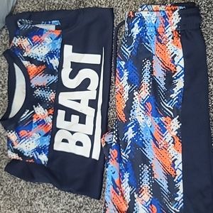 Boys 2 piece BEAST children's place sport set sz M 7/8 boys